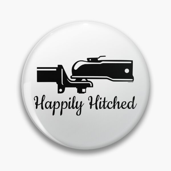 Item preview, Happily Hitched - Trailer Love & Marriage Vibes designed and sold by Automotive Art by Greg.