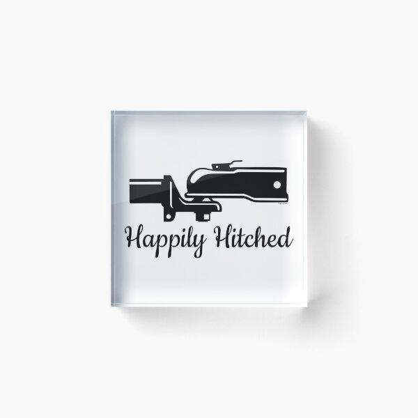 Item preview, Happily Hitched - Trailer Love & Marriage Vibes designed and sold by Automotive Art by Greg.