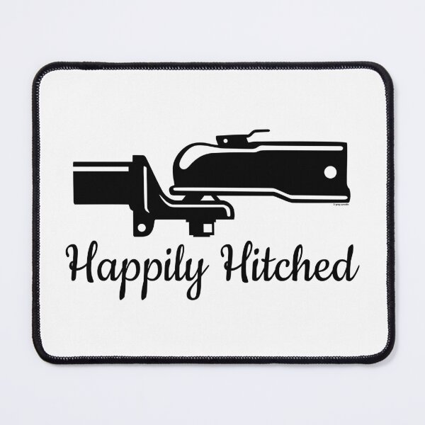 Item preview, Happily Hitched - Trailer Love & Marriage Vibes designed and sold by Automotive Art by Greg.