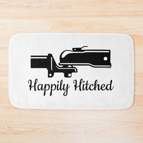 Item preview, Happily Hitched - Trailer Love & Marriage Vibes designed and sold by Automotive Art by Greg.