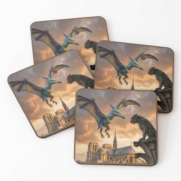 Item preview, Pterodactyl Meets Gargoyle at Notre Dame designed and sold by Tridentulus.
