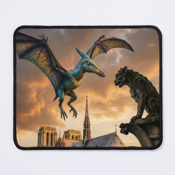 Item preview, Pterodactyl Meets Gargoyle at Notre Dame designed and sold by Tridentulus.