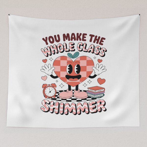 Item preview, Teacher Valentine Day Retro Disco Heart Making Class Shimmer designed and sold by repconomArt.