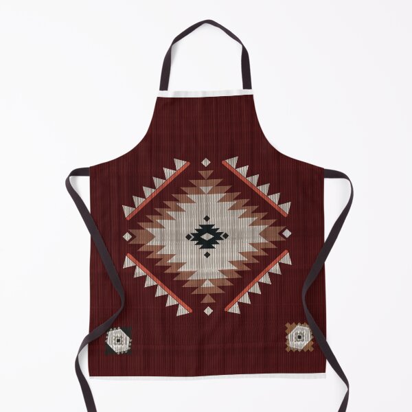 Item preview, Western style carpet and area rug design in rich red tones, inspired by cowboy culture and Southwestern aesthetics designed and sold by Line-Aura.