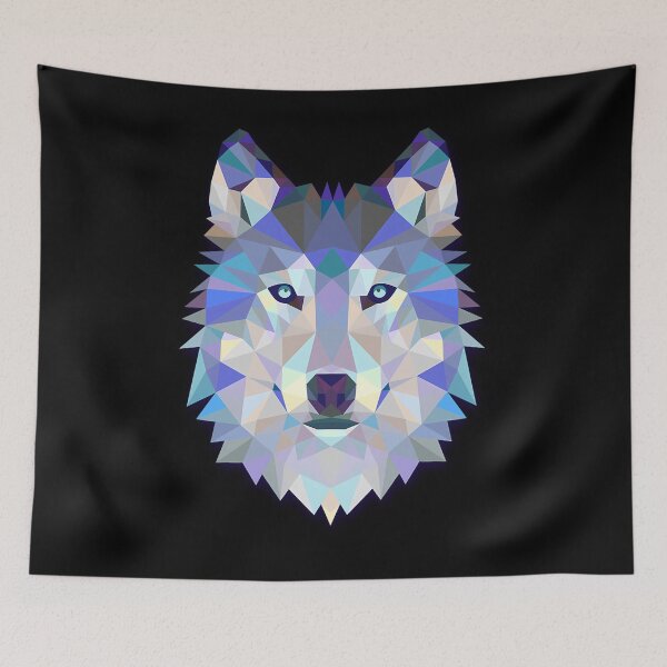 Artikelvorschau, Bunter geometrischer Wolf entworfen und verkauft von hislnavi66.