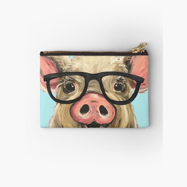 Item preview, Cute Pig Art, Pig with Glasses designed and sold by leekellerart.