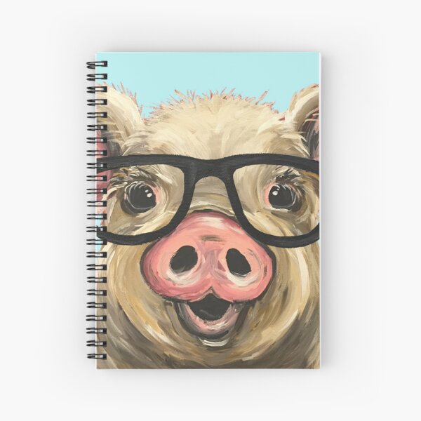 Artikel-Vorschau von Süße Schweinekunst, Schwein mit Brille, designt und verkauft von leekellerart.