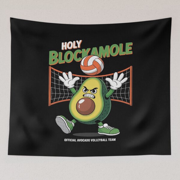 Item preview, Holy Blockamole Volleybal pun, Cute Funny avocado designed and sold by Tatianamiobi.
