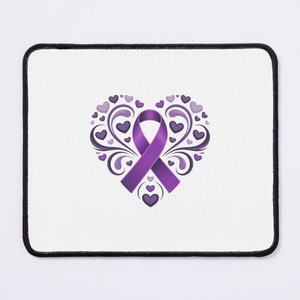 Item preview, Purple Ribbon Heart Pancreatic Cancer Awareness designed and sold by EllenJast.