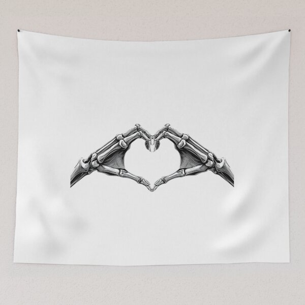 Item preview, Skeleton Hand Heart | Gothic Skull Heart Graphic | Dark Romance Alternative Design designed and sold by YASboutik.