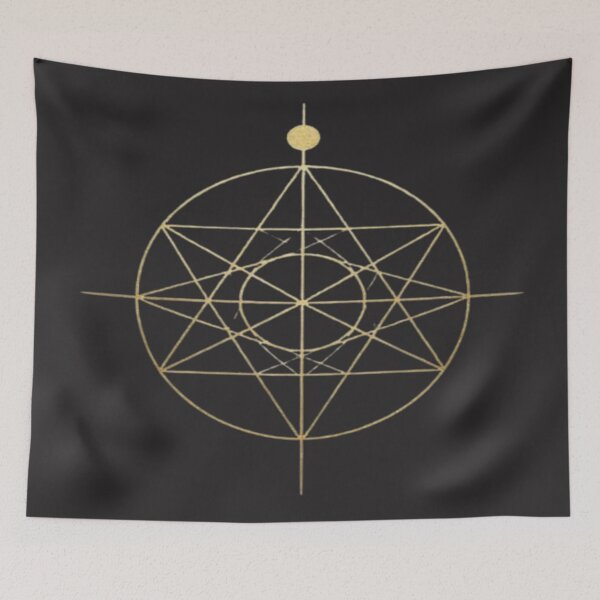 Item preview, Golden Compass – Geometric Mandala with Symmetrical Star designed and sold by Cristhian Almanza.