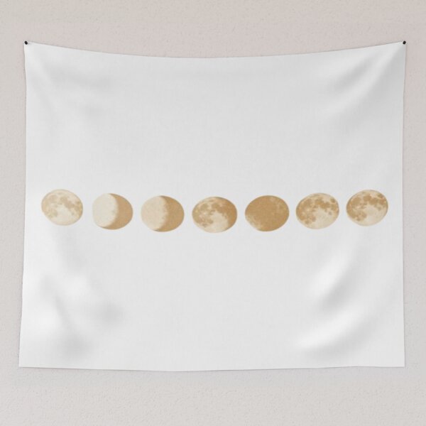 Item preview, Lunar Cycle – Golden Moon Phases on Minimalist Background designed and sold by Cristhian Almanza.