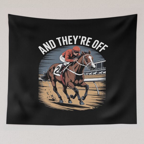 Item preview, Horse Racing Vibes They’re Off At The Starting Gate designed and sold by Tatianamiobi.