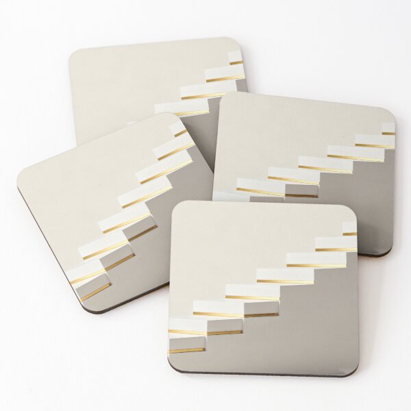 Item preview, Golden Steps – Minimalist Staircase with Elegant Accent designed and sold by Cristhian Almanza.