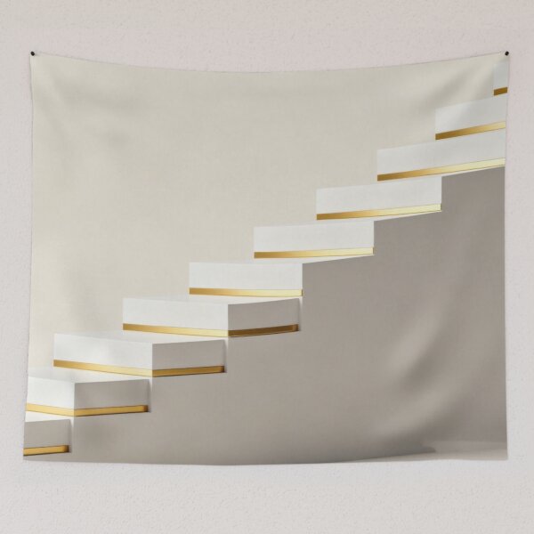 Item preview, Golden Steps – Minimalist Staircase with Elegant Accent designed and sold by Cristhian Almanza.