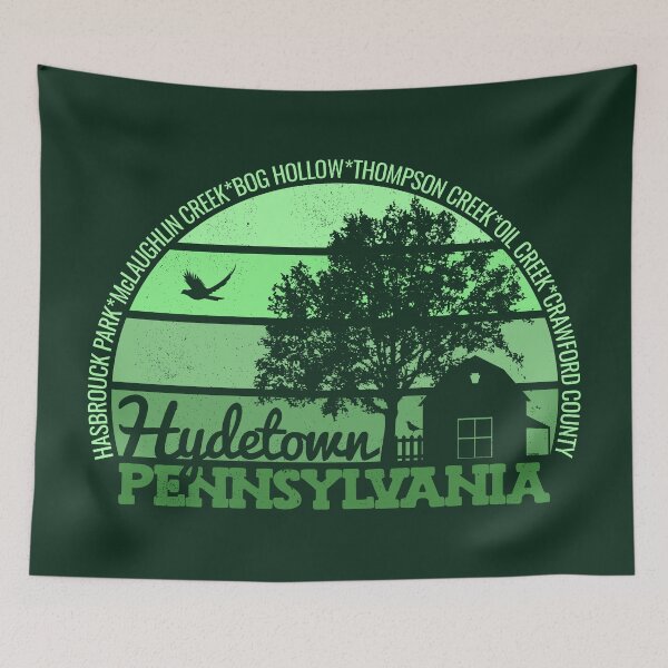Item preview, Hydetown Pennsylvania Sunset Retro Vintage Local Pride Logo designed and sold by CRHPOD20.