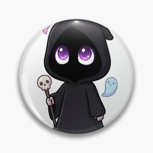 Item preview, Nix the Baby Necromancer: Cute Chibi Reaper with Ghost Friends (Pastel Goth) designed and sold by ColorTheoryLab.