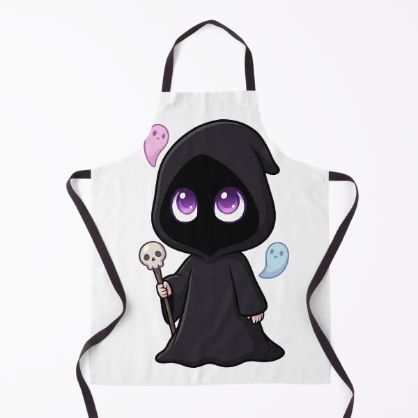 Item preview, Nix the Baby Necromancer: Cute Chibi Reaper with Ghost Friends (Pastel Goth) designed and sold by ColorTheoryLab.