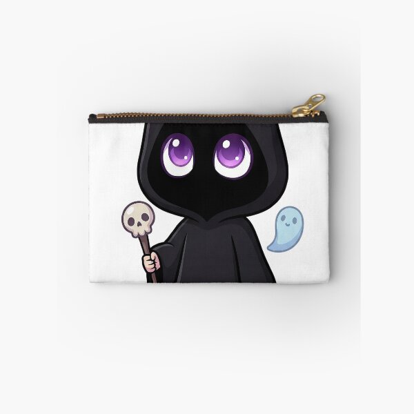 Item preview, Nix the Baby Necromancer: Cute Chibi Reaper with Ghost Friends (Pastel Goth) designed and sold by ColorTheoryLab.