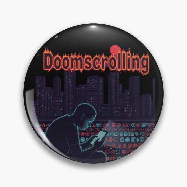 Item preview, Doomscrolling Digital Pixel Art designed and sold by TinyJoy Studio.