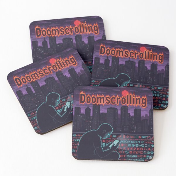 Item preview, Doomscrolling Digital Pixel Art designed and sold by TinyJoy Studio.
