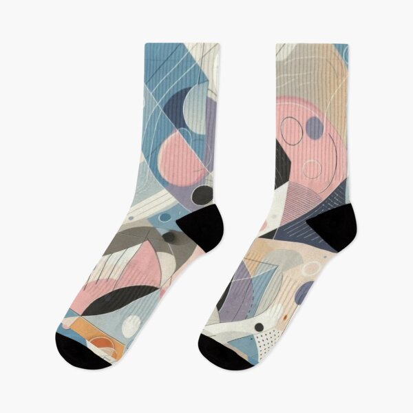 Item preview, Abstract geometric art in modern pastel shades designed and sold by miamoonedits.