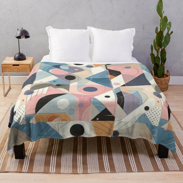 Item preview, Abstract geometric art in modern pastel shades designed and sold by miamoonedits.