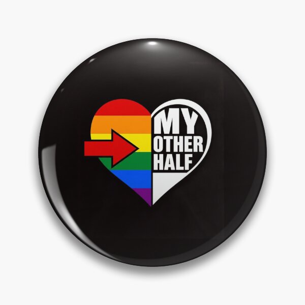 Item preview, My Other Half Gay Couple Rainbow Flag Pride LGBTQ designed and sold by RONALPARAD.