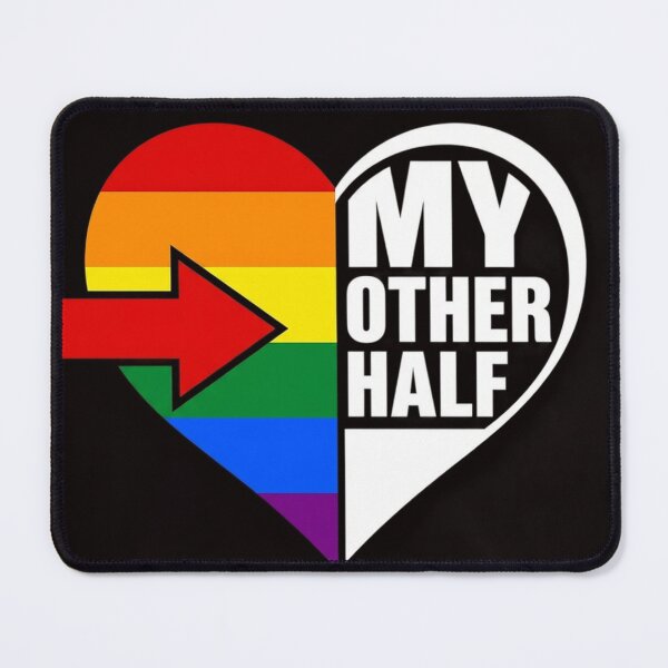Item preview, My Other Half Gay Couple Rainbow Flag Pride LGBTQ designed and sold by RONALPARAD.