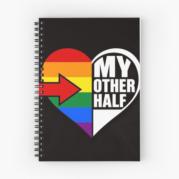Item preview, My Other Half Gay Couple Rainbow Flag Pride LGBTQ designed and sold by RONALPARAD.
