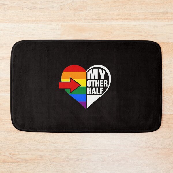 Item preview, My Other Half Gay Couple Rainbow Flag Pride LGBTQ designed and sold by RONALPARAD.