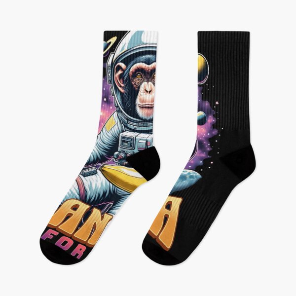 Item preview, Banana For Life Retro Sci-Fi Monkey Astronaut Cosmic Art Print designed and sold by GenZFashion000.