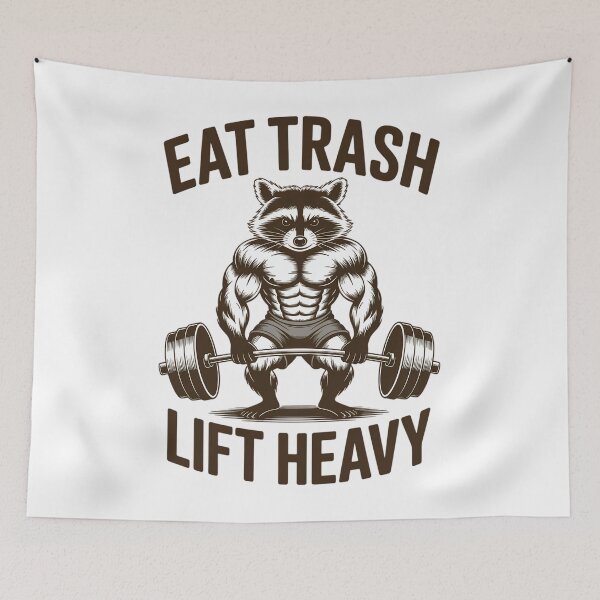 Item preview, Raccoon Gym Weight Training Eat Trash Lift Heavy designed and sold by EllenJast.