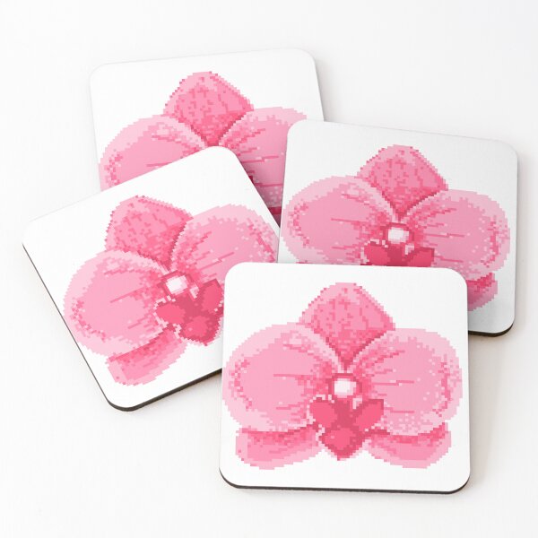 Item preview, Orchid pixel art designed and sold by Agniadesign.