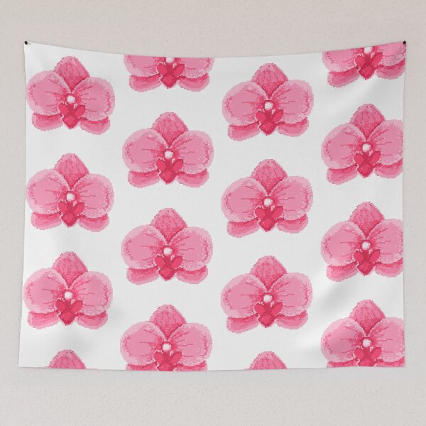 Item preview, Orchid pixel art designed and sold by Agniadesign.