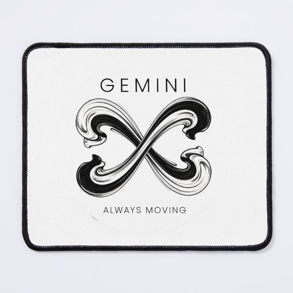Item preview, Gemini Zodiac – Always Moving Sticker Sumi-e Ukiyo-e Watersplash ink Art designed and sold by blacksealstudio.