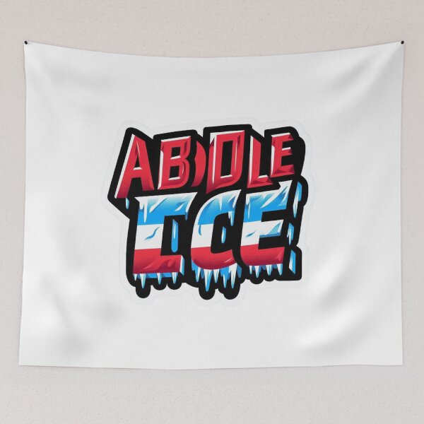 Item preview, Abolish ICE Melting Typography Design | Anti ICE Protest Graphic designed and sold by RedVista.