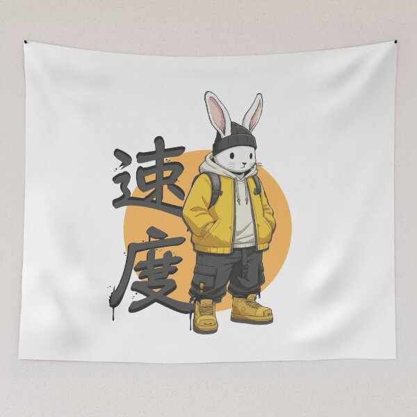 Item preview, Cyberpunk Bunny Rabbit Illustration II designed and sold by LOVE, AMY.