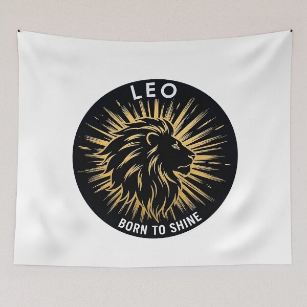 Item preview, Leo Fire – Born to Shine Sticker Sumi-e Ukiyo-e Watersplash ink Art designed and sold by blacksealstudio.