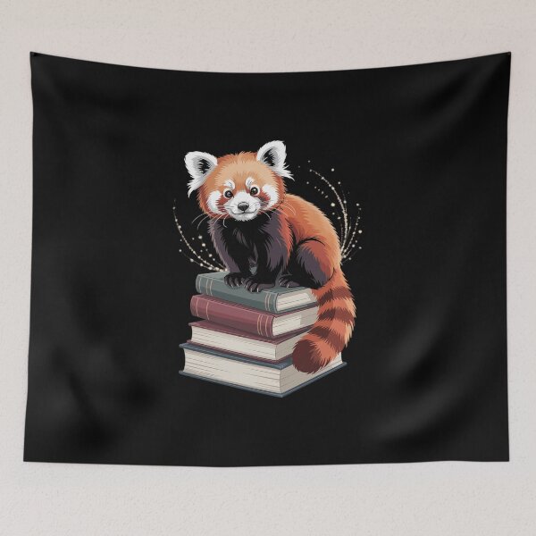 Item preview, Red Panda Books Lover Reading Bookworm designed and sold by IdunayaStore.