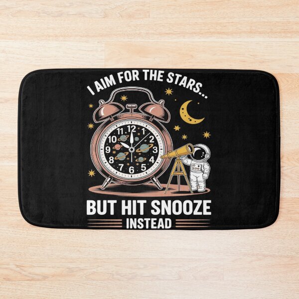 Item preview, I Aim for the Stars But Hit Snooze Space Alarm designed and sold by Tatianamiobi.