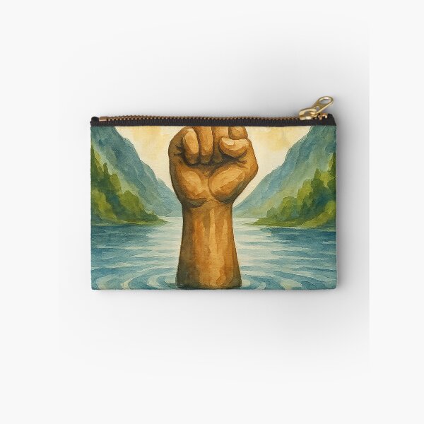 Item preview, Powerful Fist Rising from Water in Nature Scene designed and sold by chromatalove.