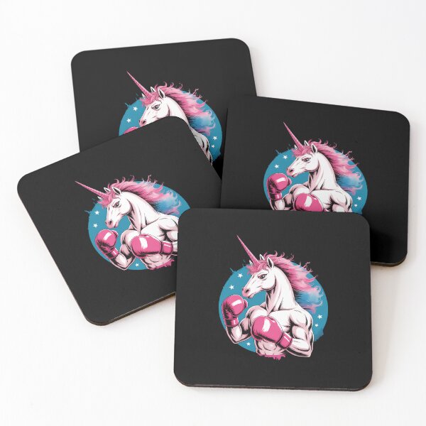 Item preview, pink Unicorn with boxing gloves designed and sold by EllenJast.