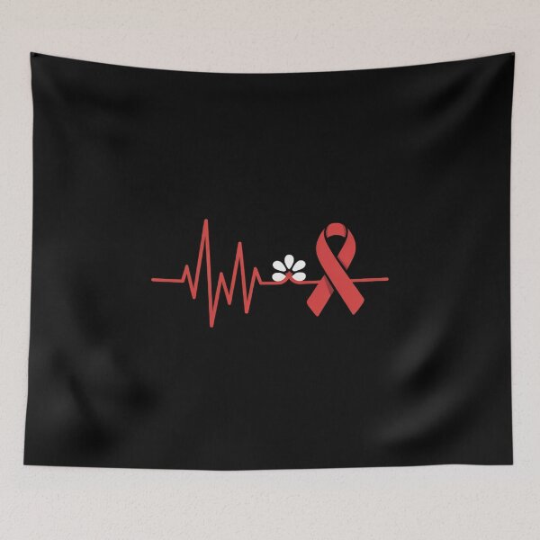 Item preview, Heartbeat Red Ribbon Sepsis Awareness Survivor Support designed and sold by RonnasJackson.