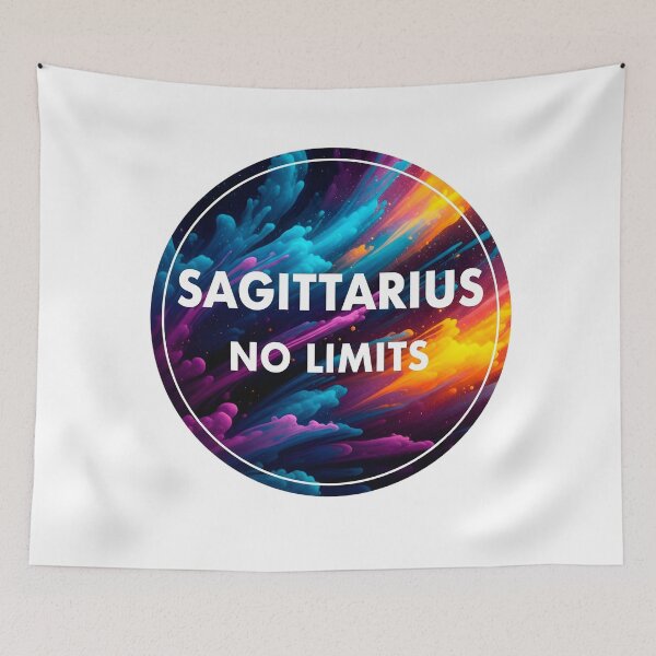Item preview, Sagittarius Zodiac – No Limits Sticker Sumi-e Ukiyo-e Watersplash ink Art designed and sold by blacksealstudio.