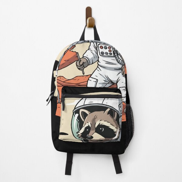 Item preview, Raccoon Astronaut Landing on Mars | Cosmic Trash Panda designed and sold by Maesa Studio.