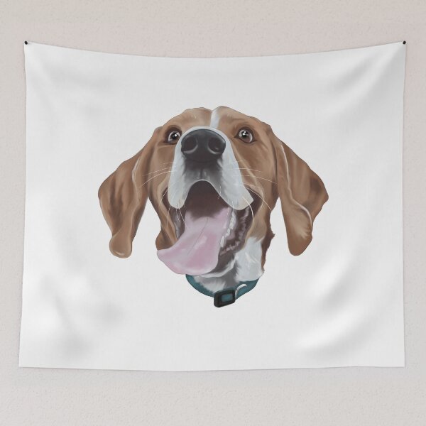 Item preview, smiling beagle designed and sold by Sojobo-art.