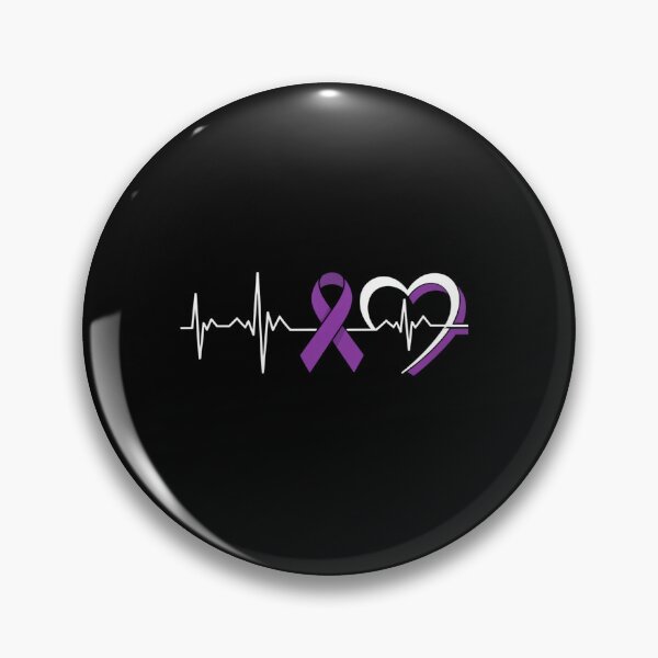 Item preview, Heartbeat Thymoma Cancer Warrior Awareness Purple Ribbon designed and sold by RonnasJackson.