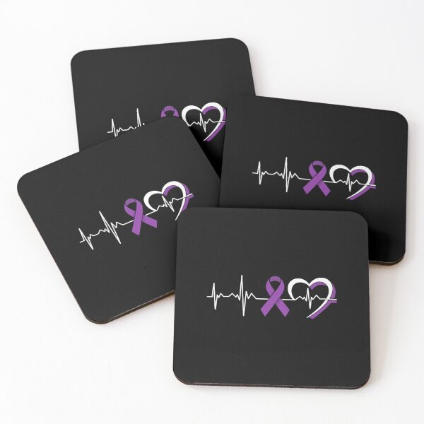 Item preview, Heartbeat Thymoma Cancer Warrior Awareness Purple Ribbon designed and sold by RonnasJackson.