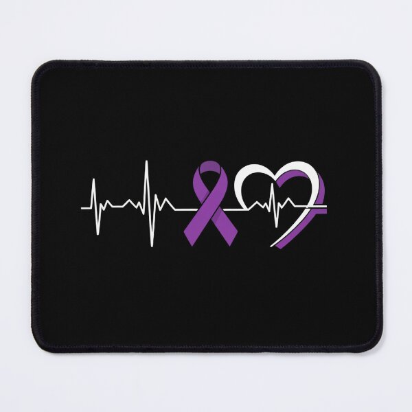 Item preview, Heartbeat Thymoma Cancer Warrior Awareness Purple Ribbon designed and sold by RonnasJackson.